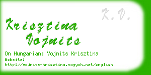 krisztina vojnits business card